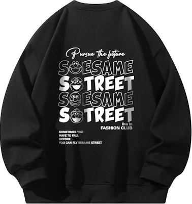 Sesame Street Alphabet Logo Loose Fit Pullover Hoodie Unisex Casual Wear 1618880ZMJ057 Buy Sesame Street Alphabet Logo Loose Fit Pullover Hoodie Unisex Casual Wear 1618880ZMJ057