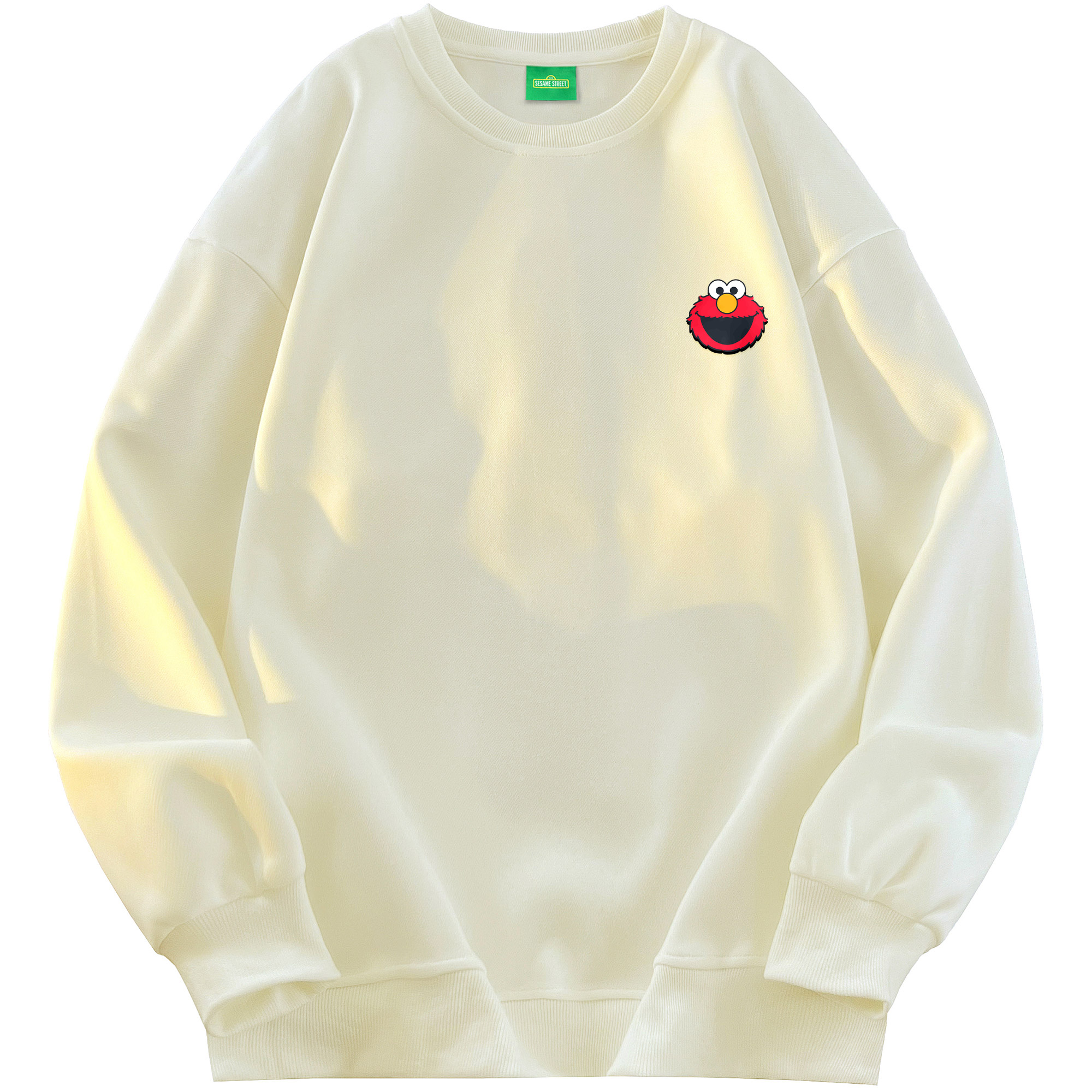 Sesame Street Basic Crewneck Sweatshirt Unisex - Cartoon Graphic, Cozy & Trendy 1618880ZMJ005