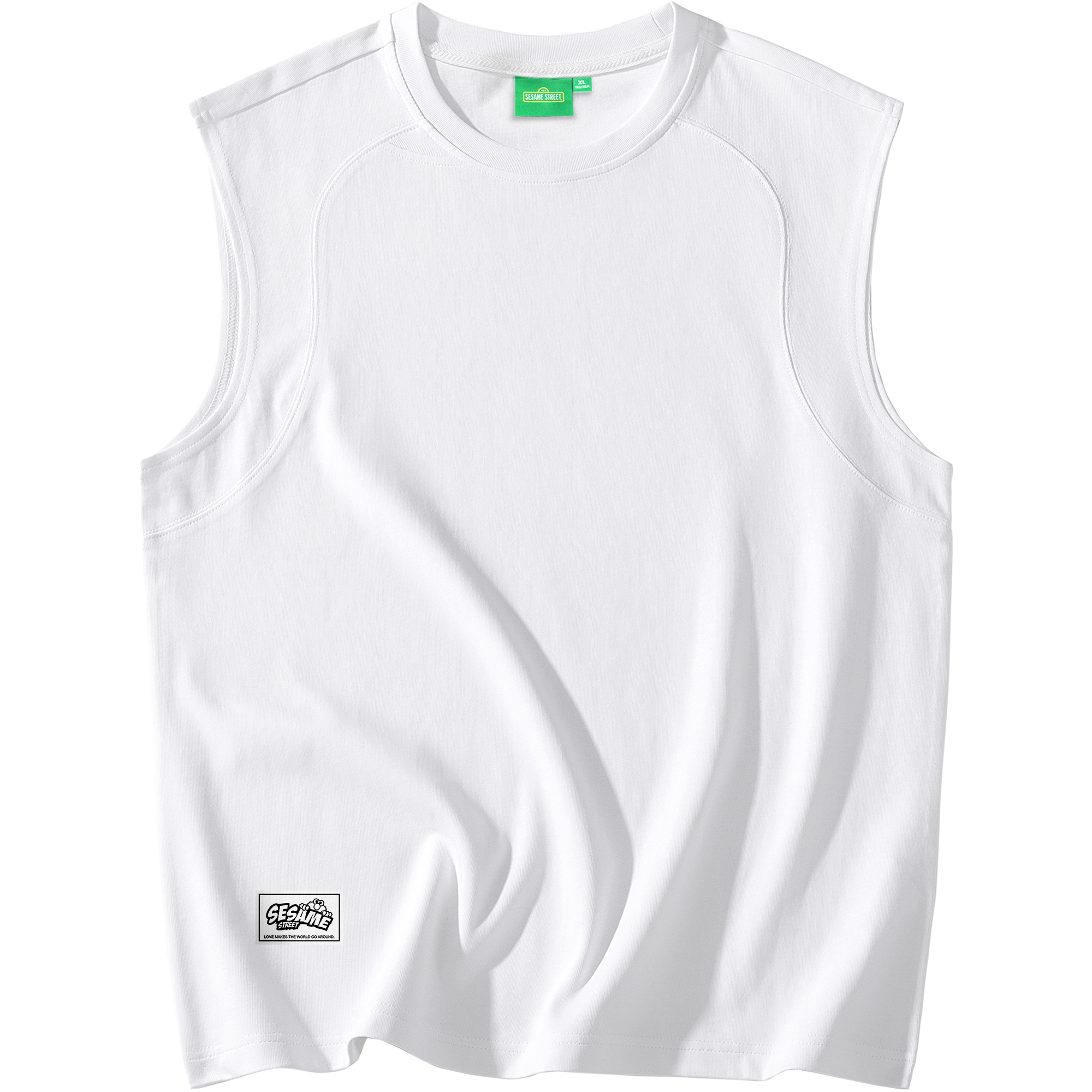 Sesame Street Basic Loose Fit Sleeveless Basketball Tank Unisex Casual Top 121TC3164ZMY170