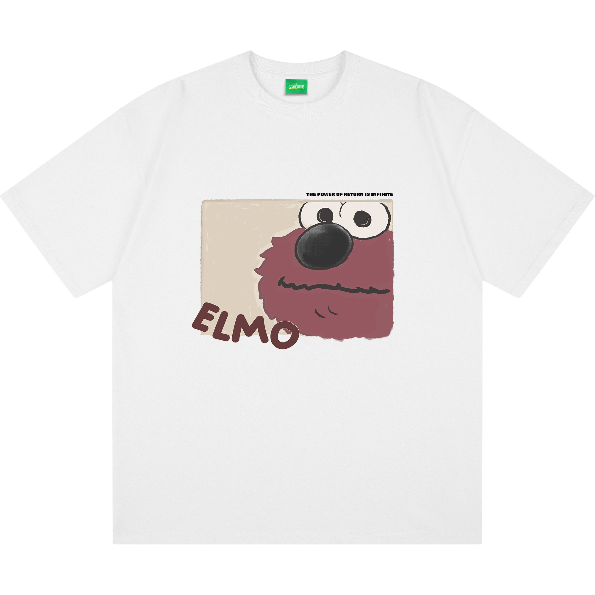 Sesame Street Cartoon Graphic Loose Fit Casual T-Shirt Unisex. 605705ZMY564