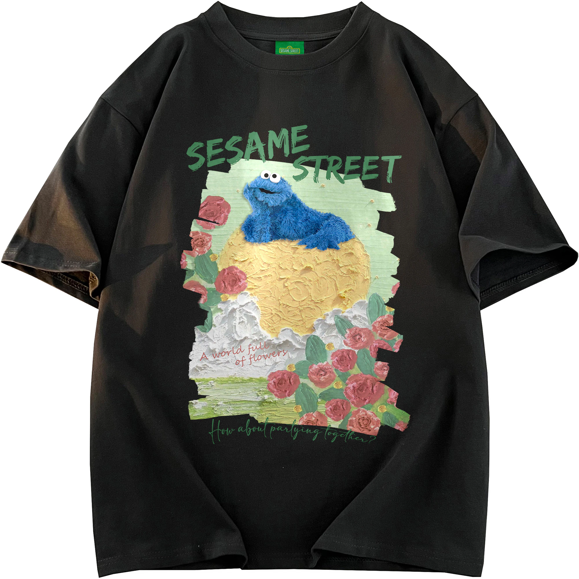sesame-street-cartoon-graphic-loose-fit-short-sleeve-t-shirt-unisex-streetwear-605705-zmy-485