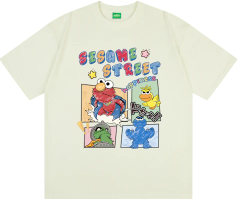 Sesame Street Cartoon Graphic Loose Fit Unisex Short Sleeve T-Shirt Casual Style 605705ZMY570 Buy Sesame Street Cartoon Graphic Loose Fit Unisex Short Sleeve T-Shirt Casual Style 605705ZMY570
