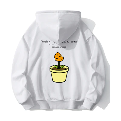 Sesame Street Cartoon Letter Floral Retro Oversized Hoodie Unisex SSATT233LJ2U