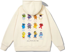Sesame Street Cartoon Print Oversized Hoodie Cardigan Unisex Casual Sweatshirt SSATT233LG2U-JD Sesame Street Cartoon Print Oversized Hoodie Cardigan Unisex Casual Sweatshirt SSATT233LG2U-JD