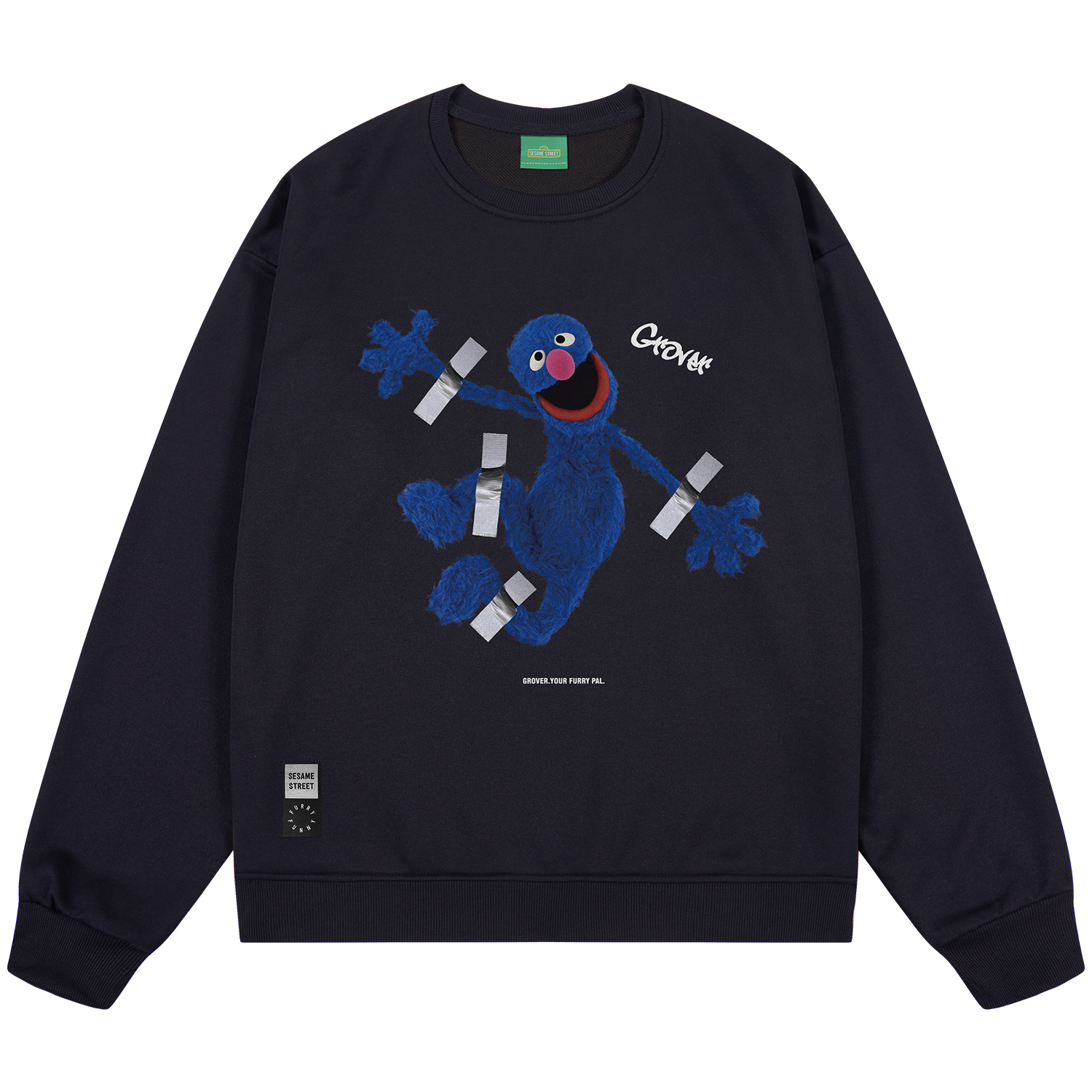 Sesame Street Cartoon Print Oversized Sweatshirt Unisex - Autumn Collection SSATT233LG3U-JD