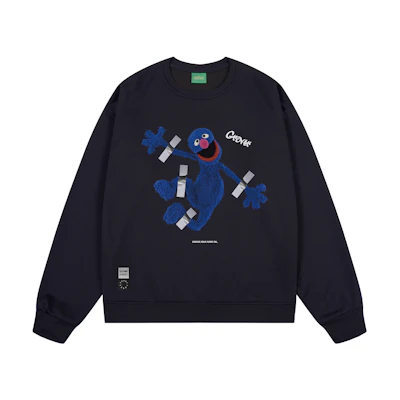 Sesame Street Cartoon Print Oversized Sweatshirt Unisex - Autumn Collection SSATT233LG3U-JD