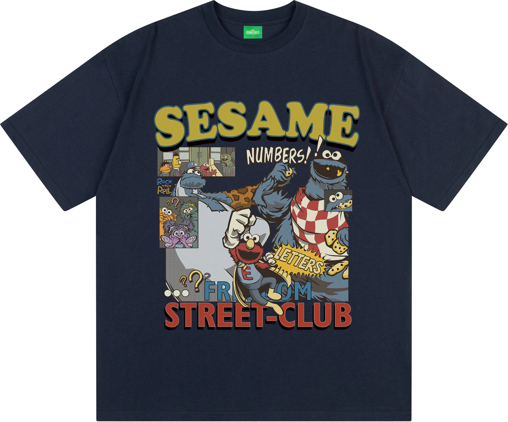 sesame-street-casual-loose-fit-cartoon-graphic-unisex-t-shirt-605705-zmy-526