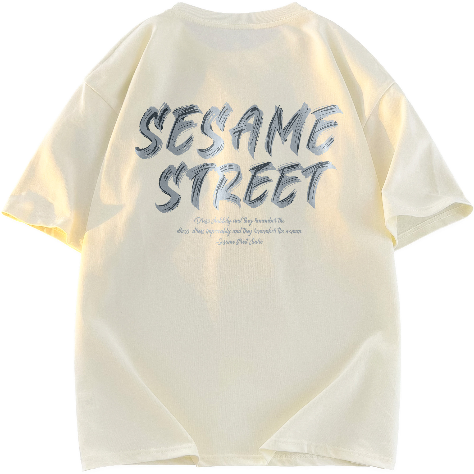Sesame Street Casual Unisex Logo Print Crewneck Short Sleeve T-Shirt 605705ZMY521