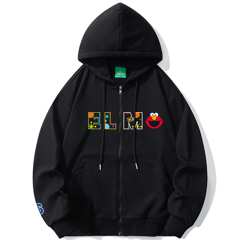 Sesame Street Colorful Fireworks Alphabet Print Oversized Hoodie Jacket Unisex SSATT223LE9U