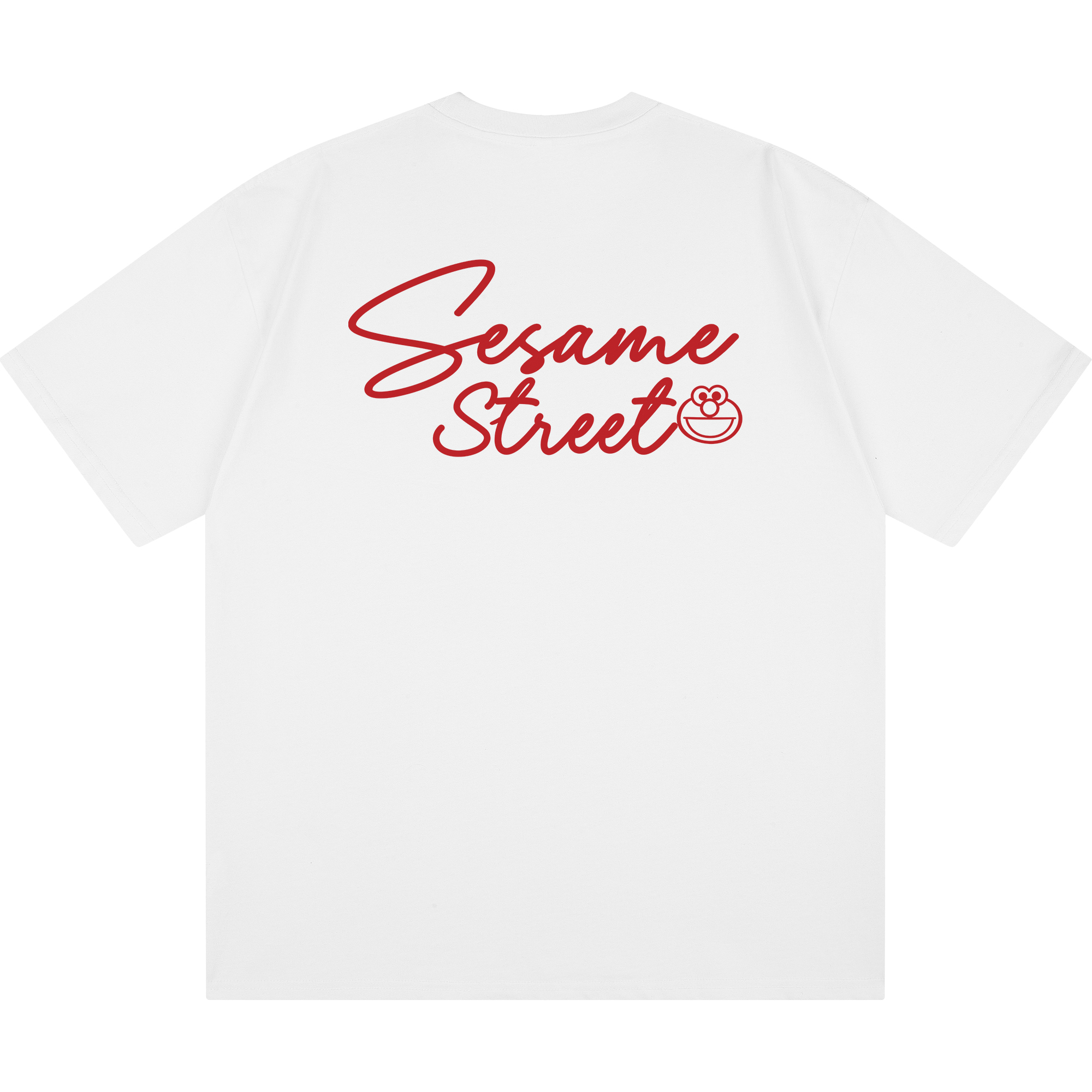 Sesame Street Glow-in-the-Dark Oversized Logo T-Shirt Unisex Casual Style. 605705ZMY517