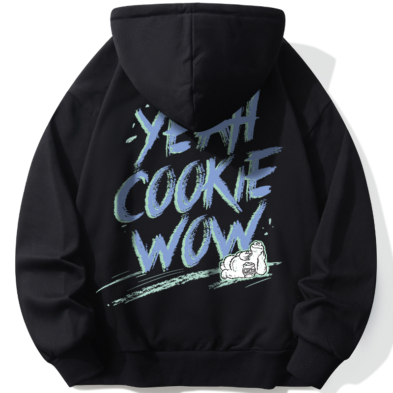 Sesame Street Graffiti Letter Print Retro Loose Fit Hoodie - Unisex SSATT233LV4U