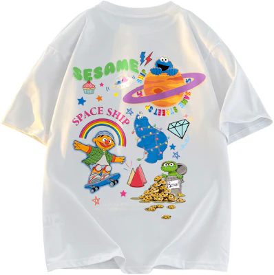 Sesame Street Graphic Logo Oversized Unisex T-Shirt Casual Short Sleeve Tee 605705ZMY512 Buy Sesame Street Graphic Logo Oversized Unisex T-Shirt Casual Short Sleeve Tee 605705ZMY512