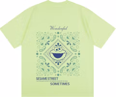 Sesame Street Paisley Graphic Oversized Retro Unisex Tee Short Sleeve Shirt 1619999ZMJ014 Sesame Street Paisley Graphic Oversized Retro Unisex Tee Short Sleeve Shirt 1619999ZMJ014