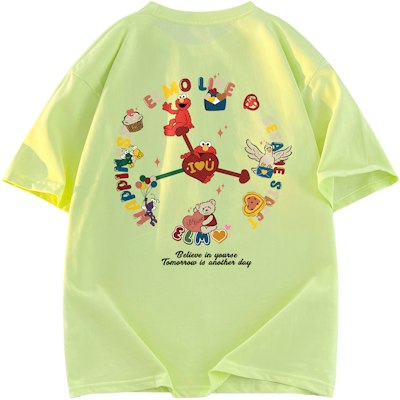 Sesame Street Retro Cartoon Graffiti Logo Unisex Casual Short Sleeve T-Shirt 605705ZMY493 Buy Sesame Street Retro Cartoon Graffiti Logo Unisex Casual Short Sleeve T-Shirt 605705ZMY493