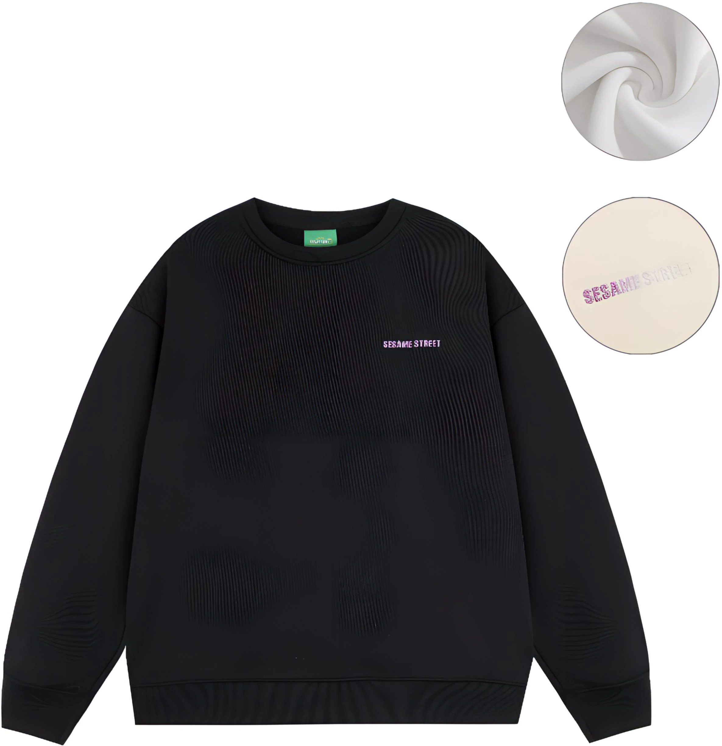 sesame-street-retro-logo-embroidered-oversized-crewneck-sweatshirt-unisex-ssatt-233-lbhu-r
