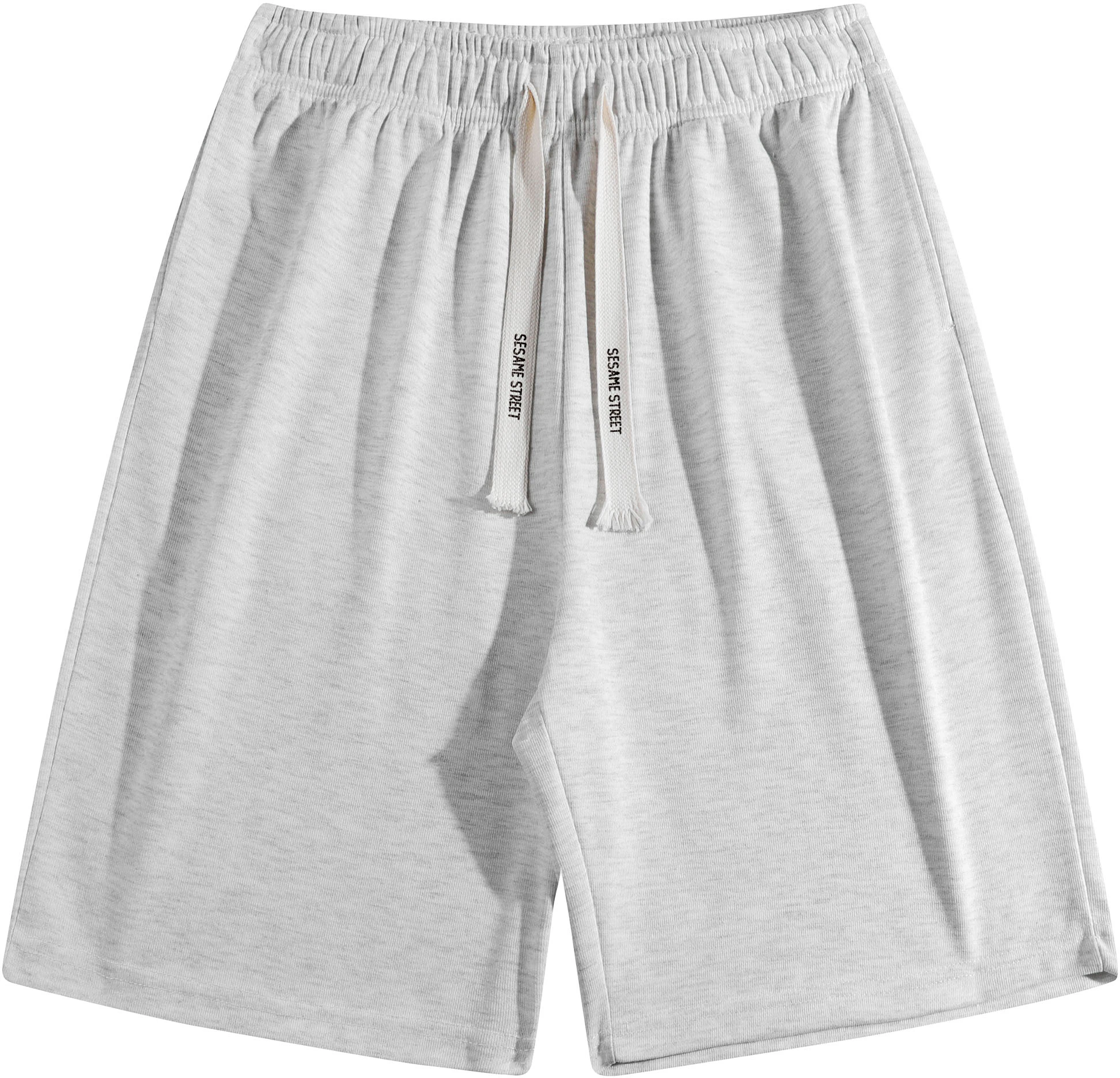 sesame-street-unisex-casual-mid-waist-breathable-logo-print-shorts-602770-zmy-065