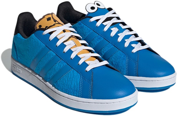 SESAME STREET/芝麻街 x adidas neo GRAND COURT 芝麻街聯名 休閒 低筒 運動鞋 男女款 藍黑 Shop SESAME STREET/芝麻街 x adidas neo GRAND COURT 芝麻街聯名 休閒 低筒 運動鞋 男女款 藍黑