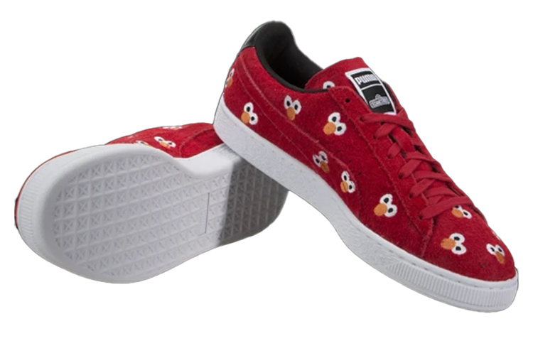 Shop 芝麻街 x 彪马 Suede '高风险红' 363269-02