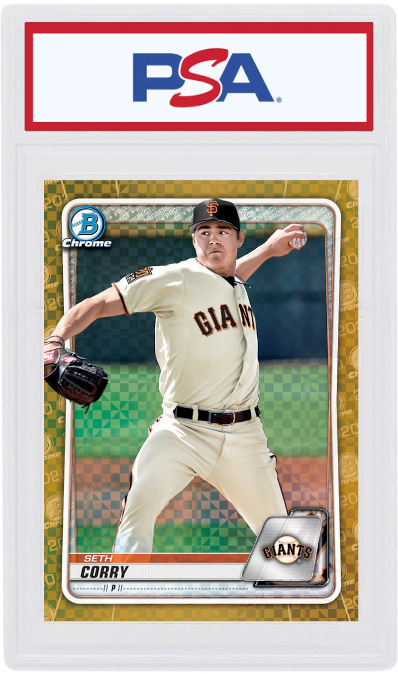 Seth Corry 2020 Bowman Chrome X Gold X-Fractor /3 #BCP-242