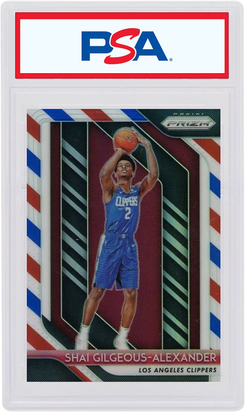 Shai Gilgeous-Alexander 2018 Panini Prizm Rookie Red/White/Blue #184