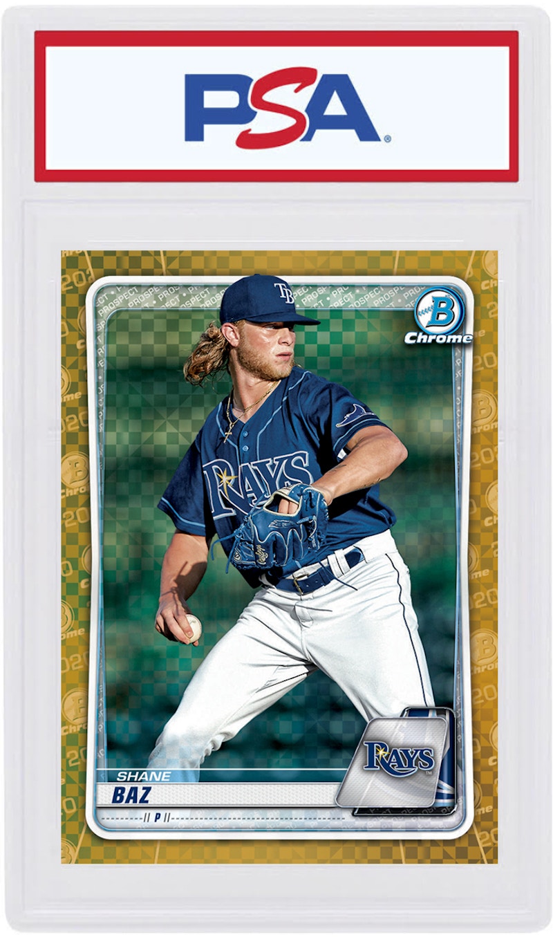 Buy Shane Baz 2020 Bowman Chrome X Gold X-Fractor /3 #BCP-221 Kartu Koleksi
