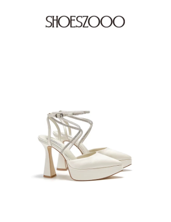 Shoeszooo My Alice Pointed Platform Heels White