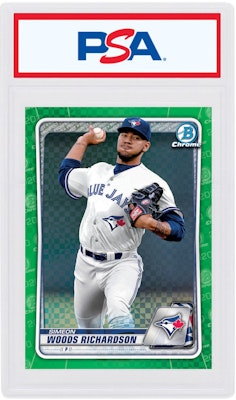 Simeon Woods Richardson 2020 Bowman Chrome X Green X-Fractor /31 #BCP-190 Buy Simeon Woods Richardson 2020 Bowman Chrome X Green X-Fractor /31 #BCP-190