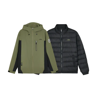 Skechers 3-in-1 Insulated Outdoor Hiking Waterproof Jacket - Green L424M144-016C