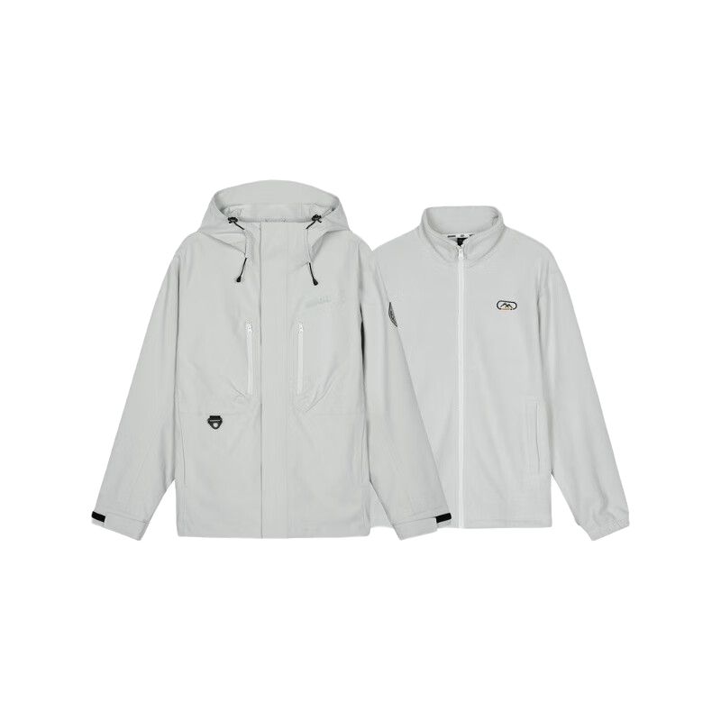 Skechers 3-in-1 Outdoor Jacket Set, Waterproof, Windproof, Breathable - Lunar Gray L324M148-00MV