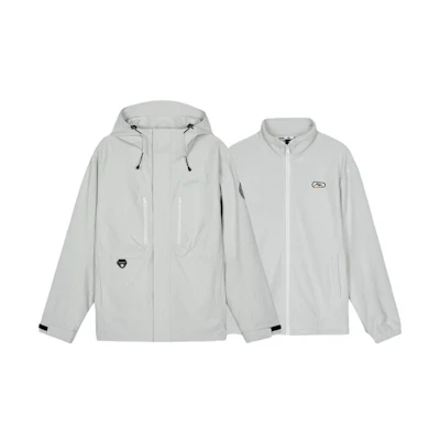 Skechers 3-in-1 Outdoor Jacket Set, Waterproof, Windproof, Breathable - Lunar Gray L324M148-00MV