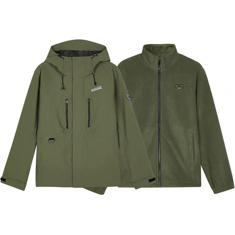 Skechers 3-in-1 Outdoor Jacket Set Waterproof Windproof Climbing Coat Green L324M148-016C 圖 2