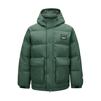 Skechers Basic Sports Series Comfortable Warm Casual Down Jacket Green P424M057-03RT