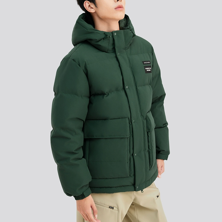 Shop Skechers Jaket Kasual Hangat Olahraga Seri Basic Warna Hijau. P424M057-03RT