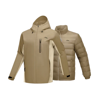 Skechers Brown Waterproof Windbreaker Jacket for Hiking & Outdoor Activities. L424M144-05GB