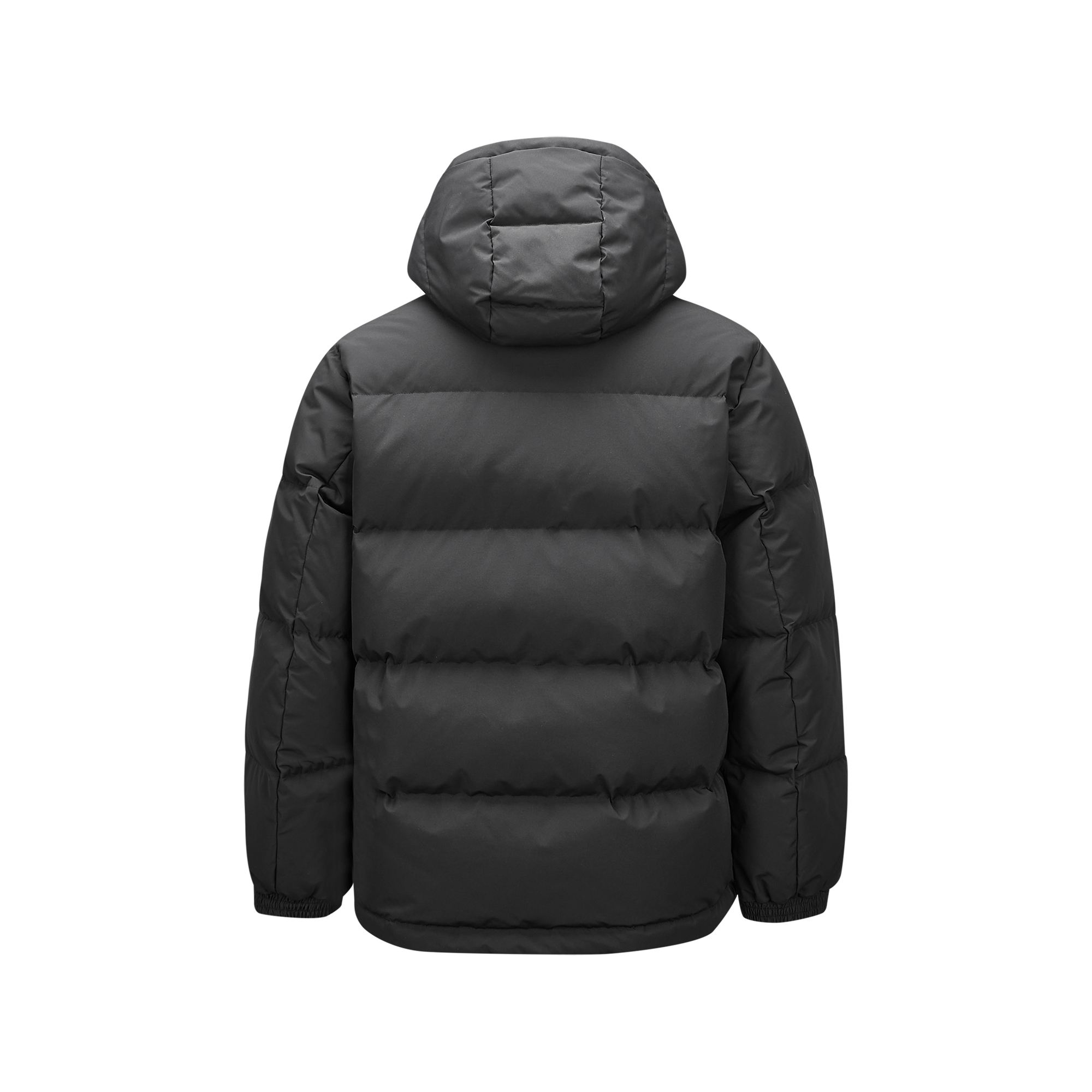 Lookbook Skechers碳黑連帽羽絨外套 - 舒適時尚必備款 P424M057-0018