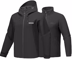 Skechers Carbon Black Waterproof 3-in-1 Outdoor Hiking Jacket P425M136-0018