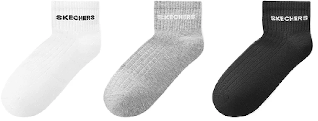 Skechers Solid Color Letter Ankle Socks - 3 Pairs Pack L425M105-02KZ Buy Skechers Solid Color Letter Ankle Socks - 3 Pairs Pack L425M105-02KZ