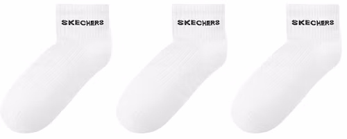 Skechers Solid Color Letter Ankle Socks - 3 Pairs Pack L425M105-0019 Skechers Solid Color Letter Ankle Socks - 3 Pairs Pack L425M105-0019