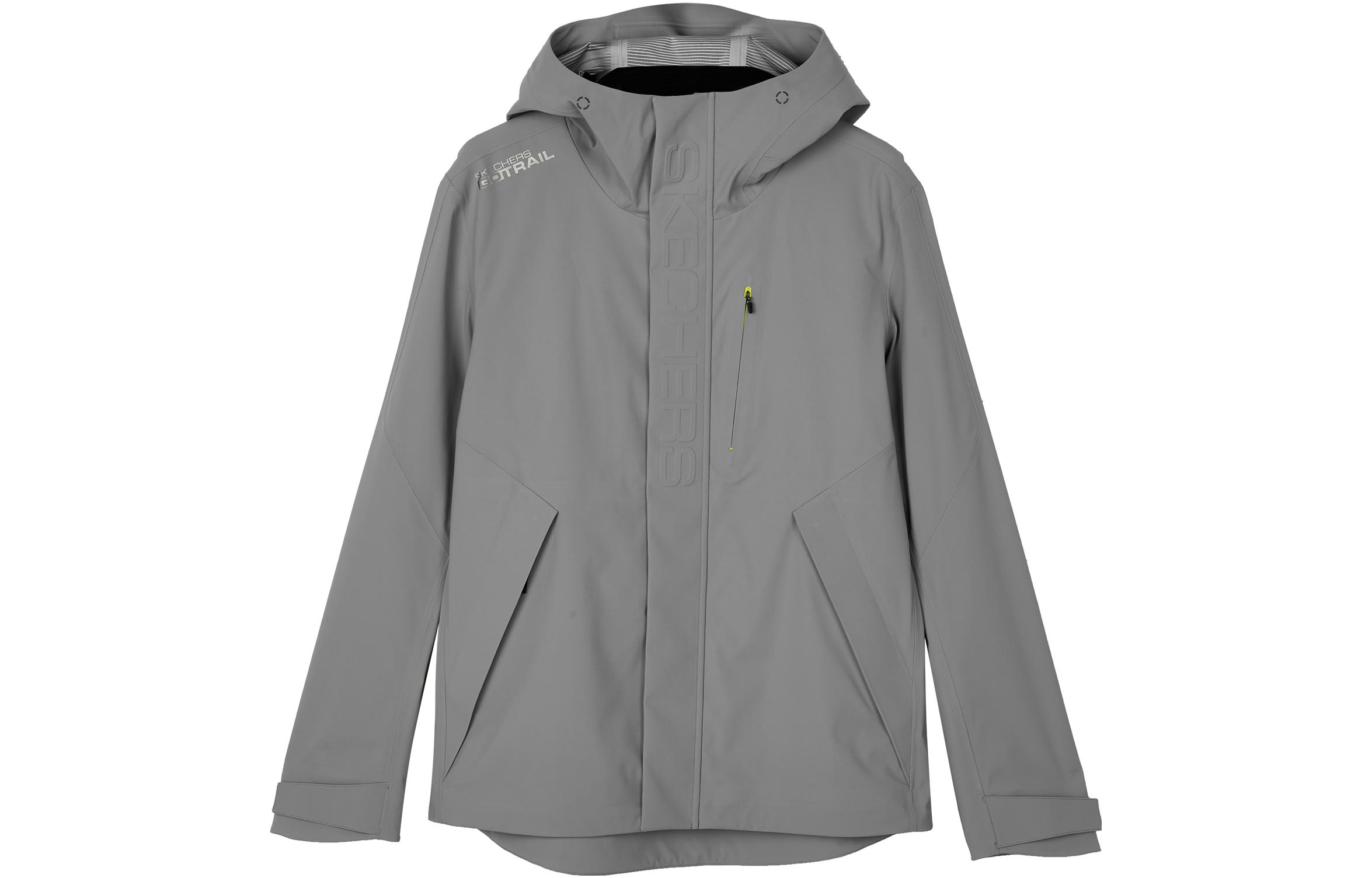 Skechers  Solid Color Woven Hoodie Jacket Shark Gray. L323M128-00MM