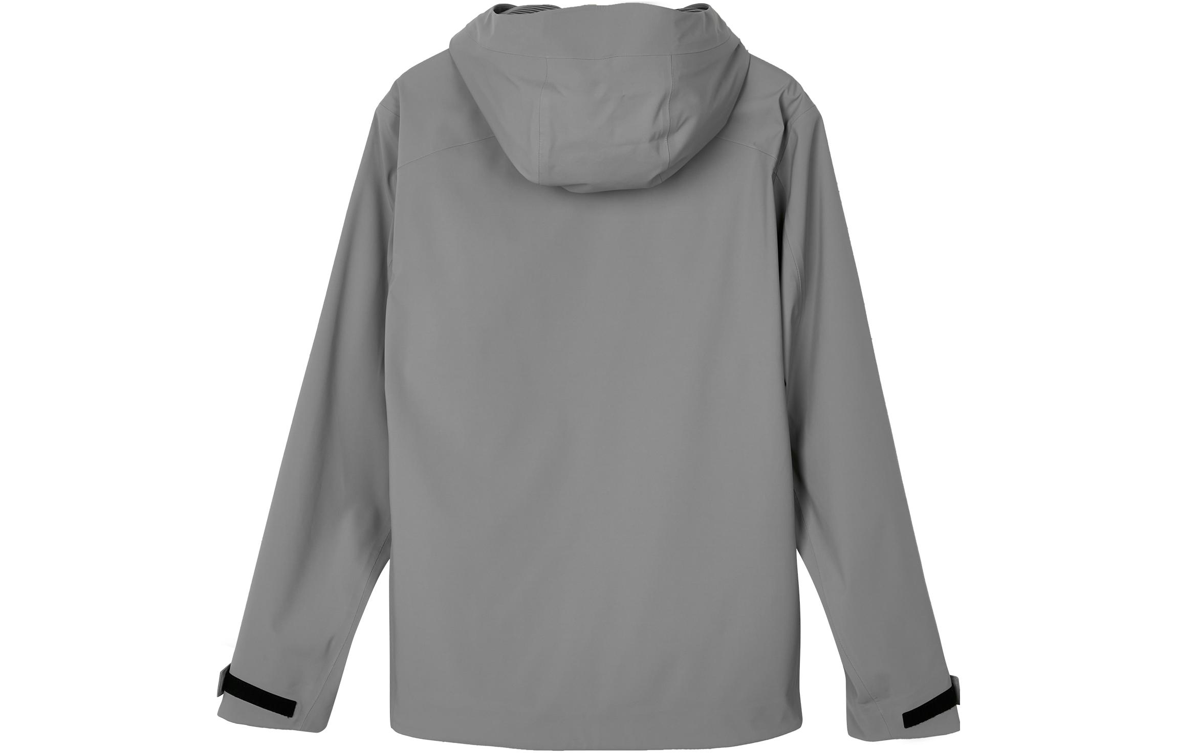 Lookbook Skechers Jaket Hoodie Anyaman Warna Solid Abu-abu Shark. L323M128-00MM