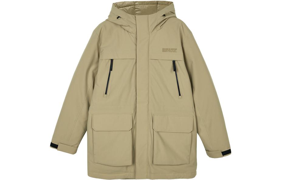 Skechers  Walking Series Hooded Long Sleeve Down Jacket - Kelp Brown. L423M155-01EW