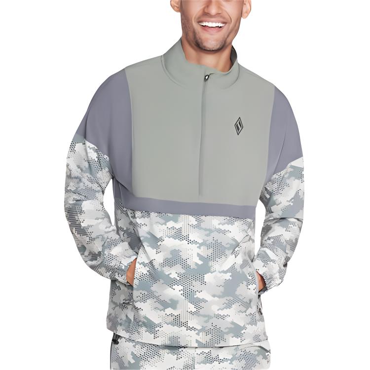 Skechers Action Camo Anorak Jacket Multicolor Camouflage Pullover M2JA89-CAMO