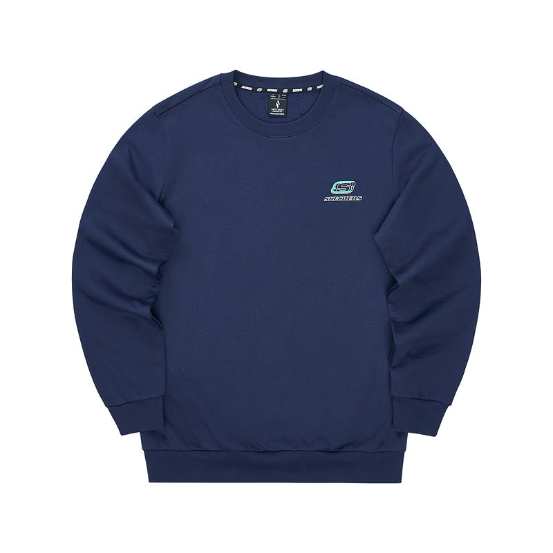 Skechers Active Lifestyle Navy Blue Crewneck Pullover Sweatshirt L323U122-00DU