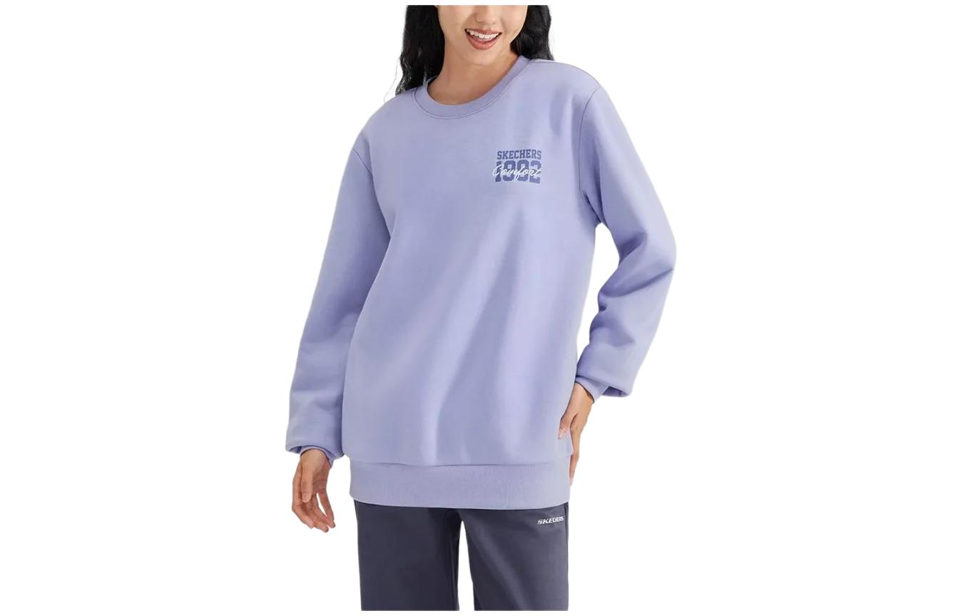 Skechers Active Lifestyle Printed Knit Pullover Sweatshirt Unisex - Sweet Lavender L423U088-01DU