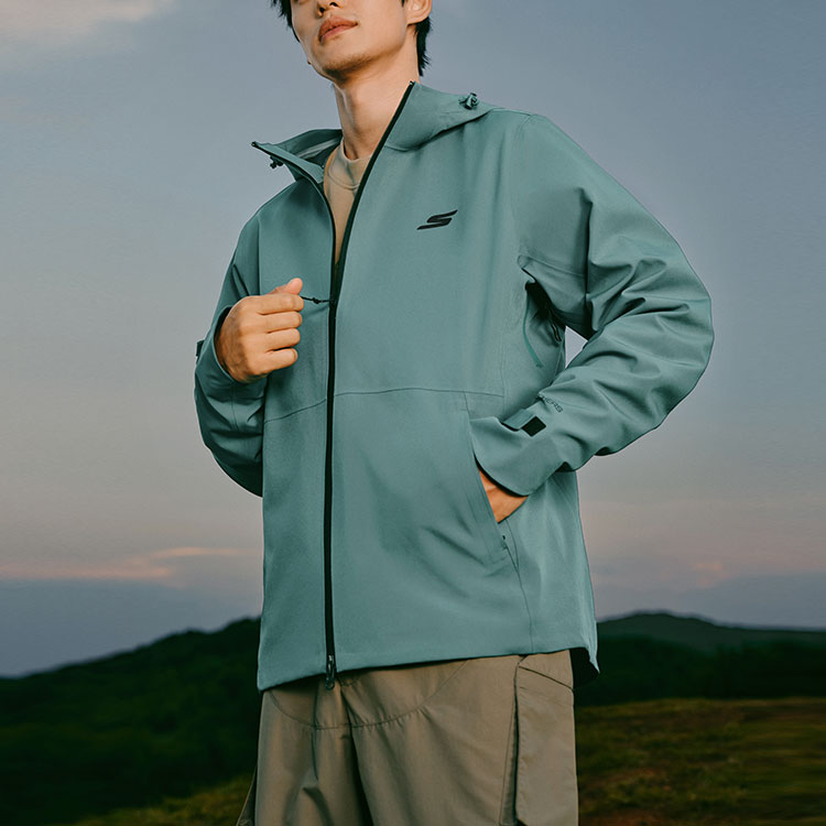 Skechers Active Series Solid Zip-Up Hoodie Jacket Navy Green P423M112-03JH 圖 4