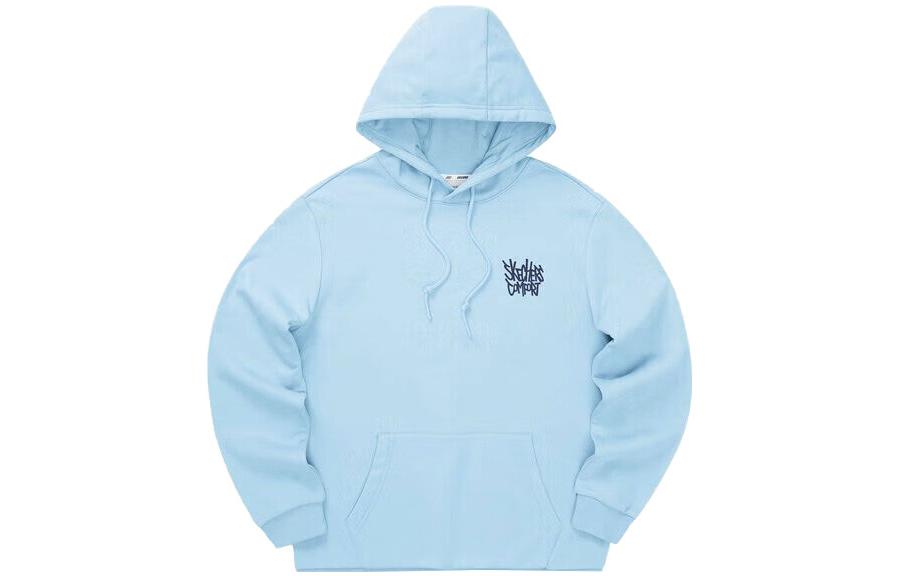 Skechers Airy Blue Fleece Hoodie Unisex Loose Fit Pullover L322U105-01CQ