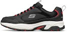 Buy スケッチャーズ アラートネス 黒白赤 (Sukecchaazu Araatonessu Kuro Shiro Aka) 999873-BLK
