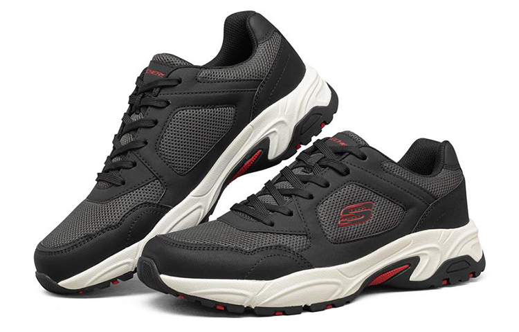 Lookbook 斯凯奇 Alertness 低帮跑鞋 黑/红 8790093-BKRD