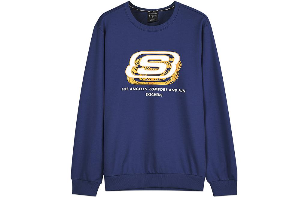 Skechers Alphabet Logo Print Loose Fit Fleece Sweatshirt Unisex L321U244