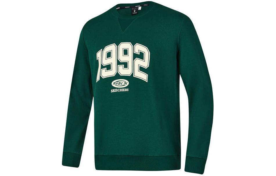 Skechers Alphabet Numeric Pullover Crewneck Sweatshirt Unisex - Garden Green P423U021-00XW
